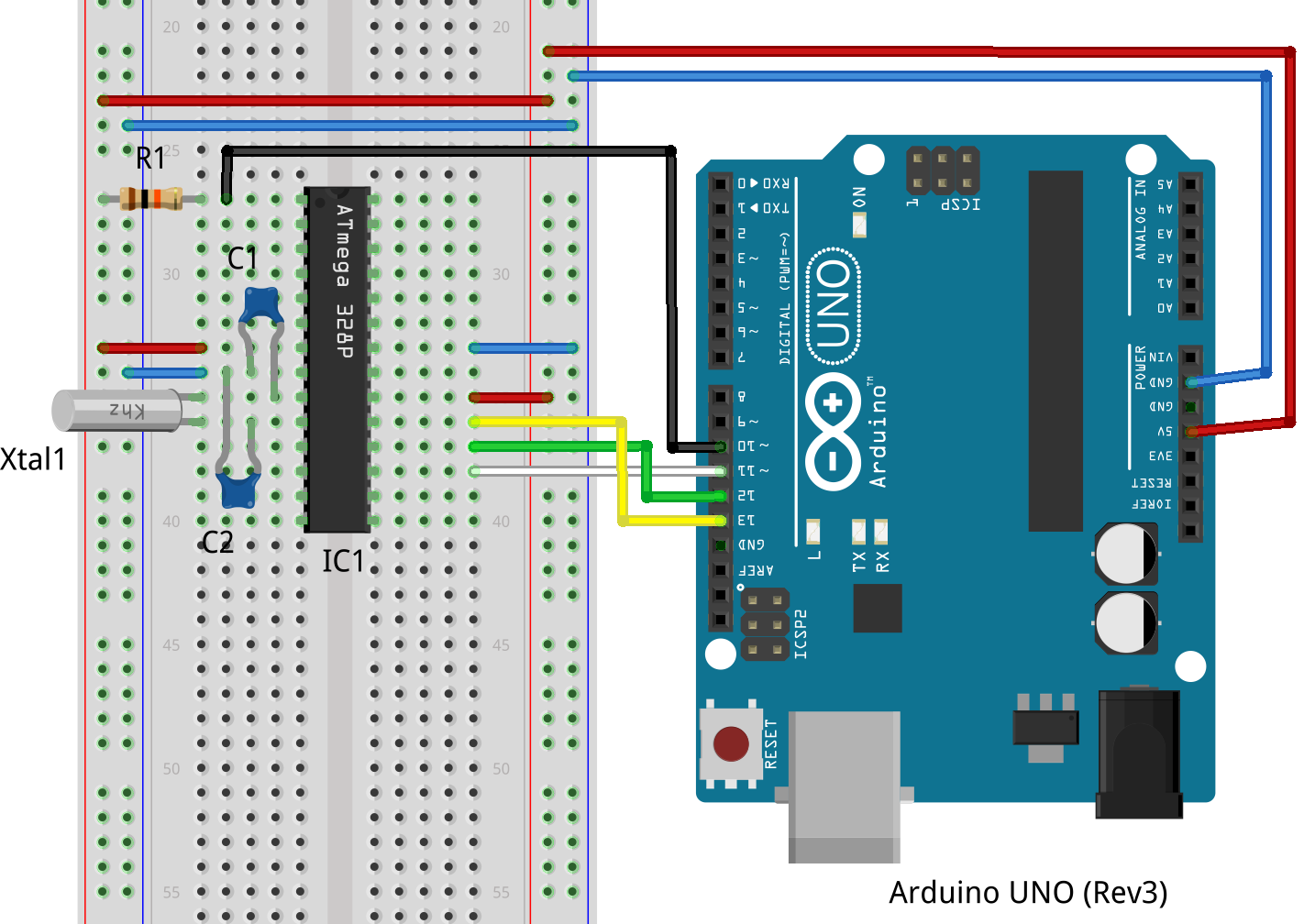 Download program at90s2313 with arduino projects